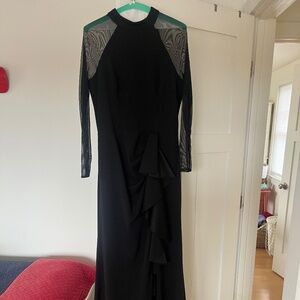 Betsy and Adam Black Floor Length Dress
